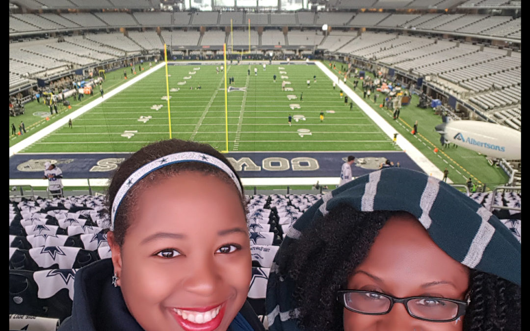 @missdrlong and @ladybanksliving at the Dallas Cowboys Game